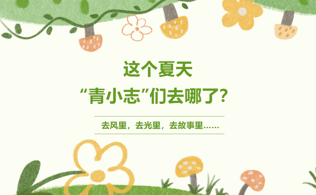 这个夏天，“青小志”们去哪了？&nbsp;去风里，去光里，去故事里……